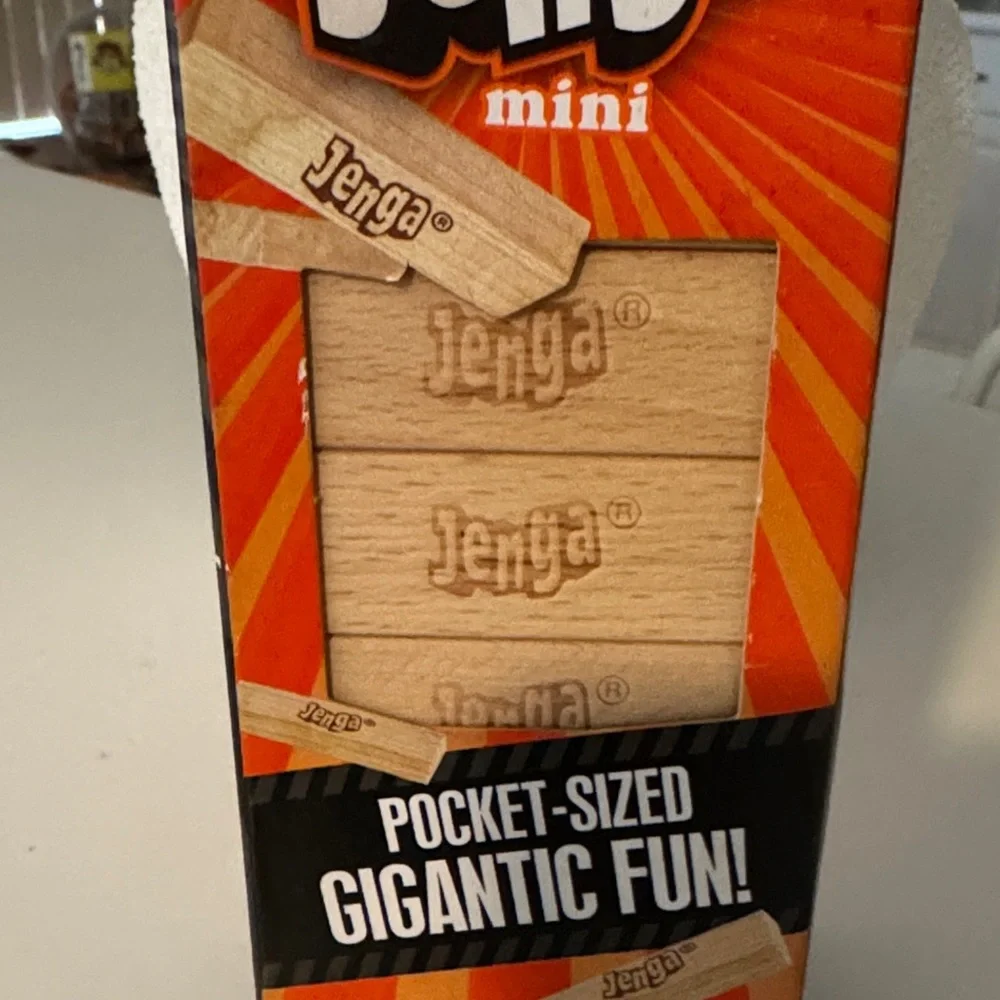 Mini Pocket-Sized JENGA authentic Wooden Block Game - HASBRO TRAVEL EDITION